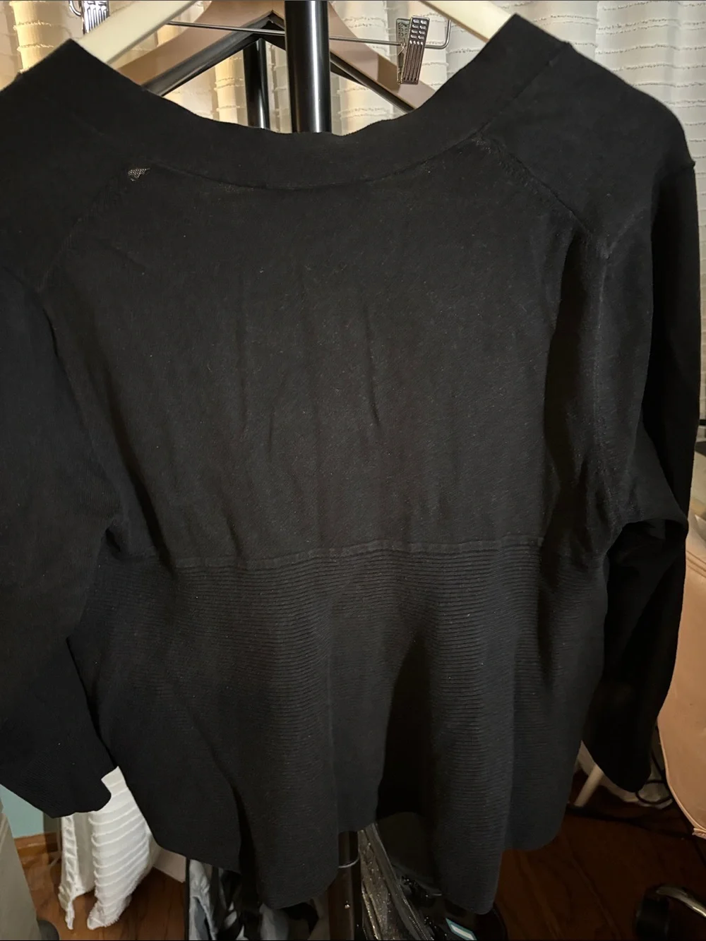 LOFT Black V-Neck Button Cardigan